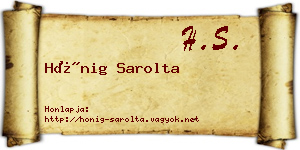 Hönig Sarolta névjegykártya